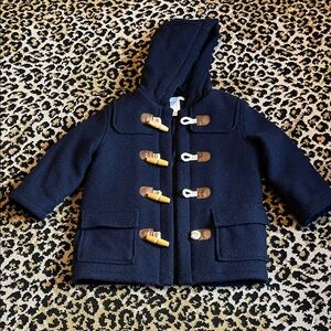Janie and Jack Navy Pea Coat with Toggle Buttons 2-3t